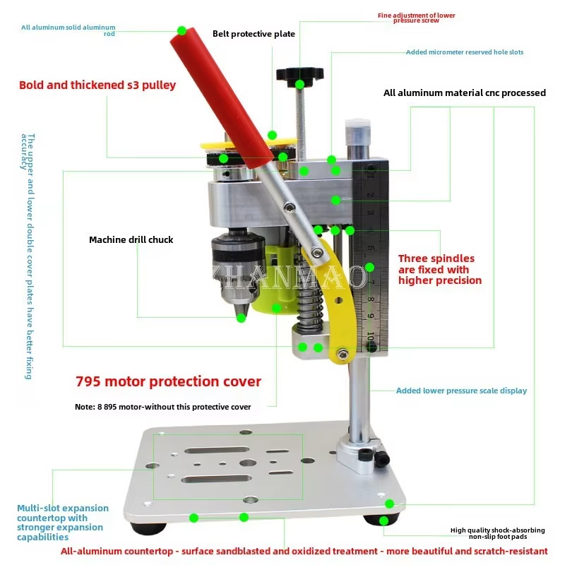 Drill Press - Miniaturowa, precyzyjna wiertarka stołowa, idealna do
